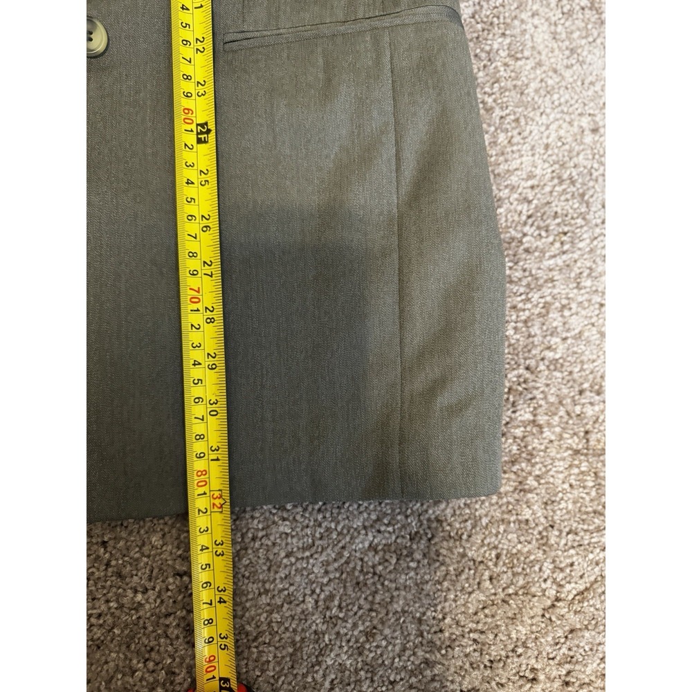 ZYLOS GEORGE MACHADO - MEN'S Gray 100% WOOL DOUBLE-BREASTED - SIZE 40L - Picture 10 of 16